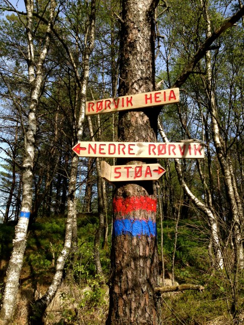 Helpful trail markers telling me nothing.