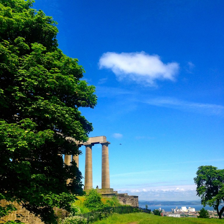View of the National Monument on top of Calton Hill. Yes, I made it eventually.