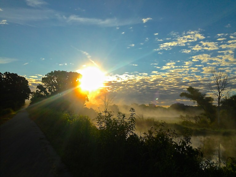sunrise on my bike ride to work, one year ago today. Madison, Wisconsin
