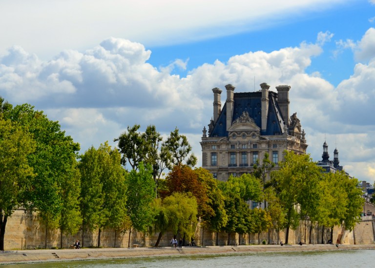 View of the Louvre from the  River Seine