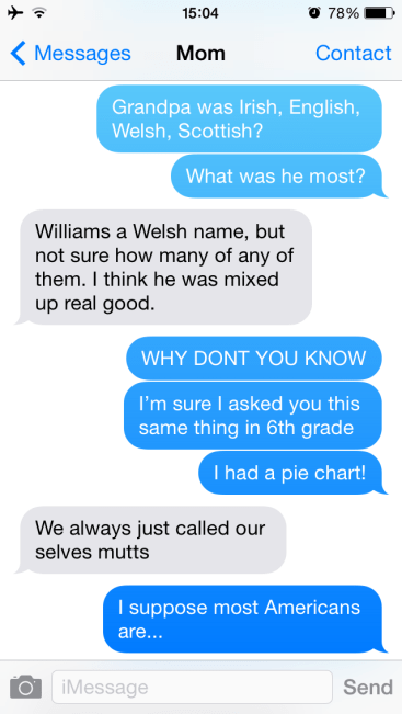 Conversations non-American families probably don’t have...