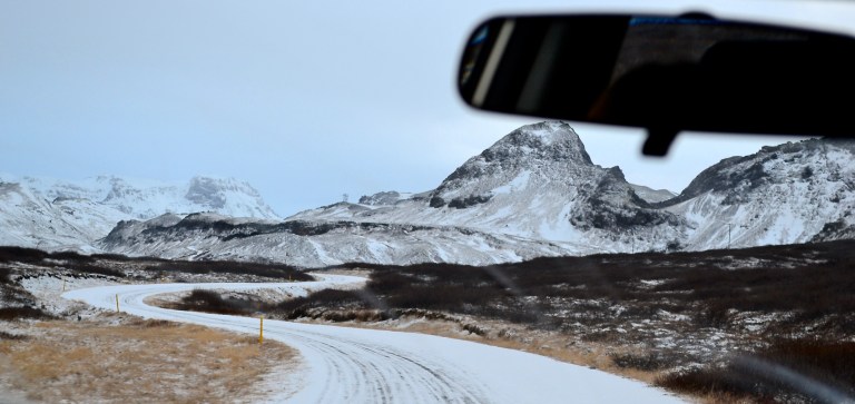 I never felt totally safe on these December roads outside of Reykjavik, Iceland.