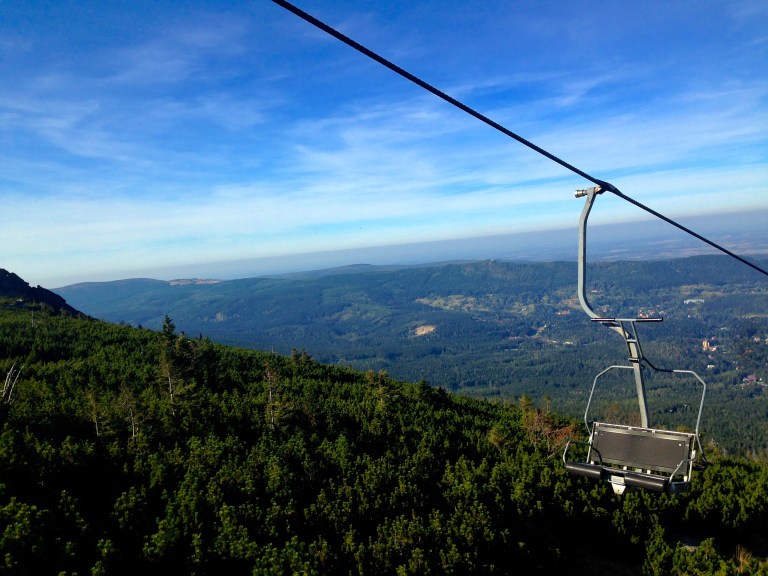 So I took a chair lift up the boring part