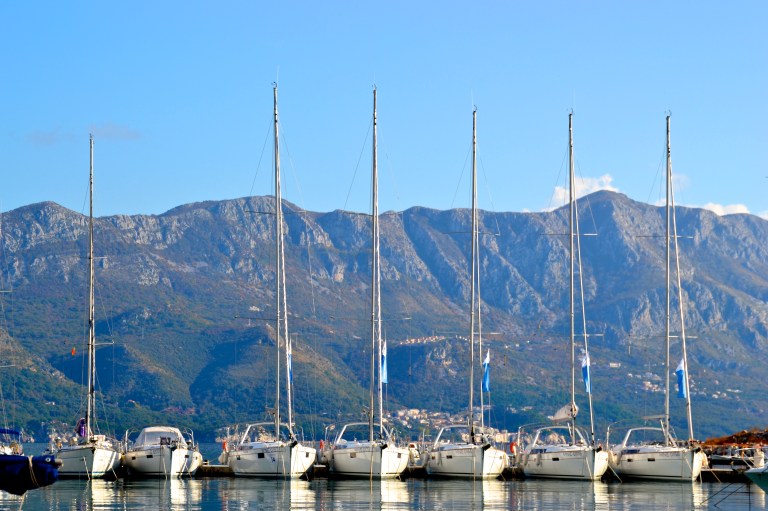 Harbor in Budva, Montenegro