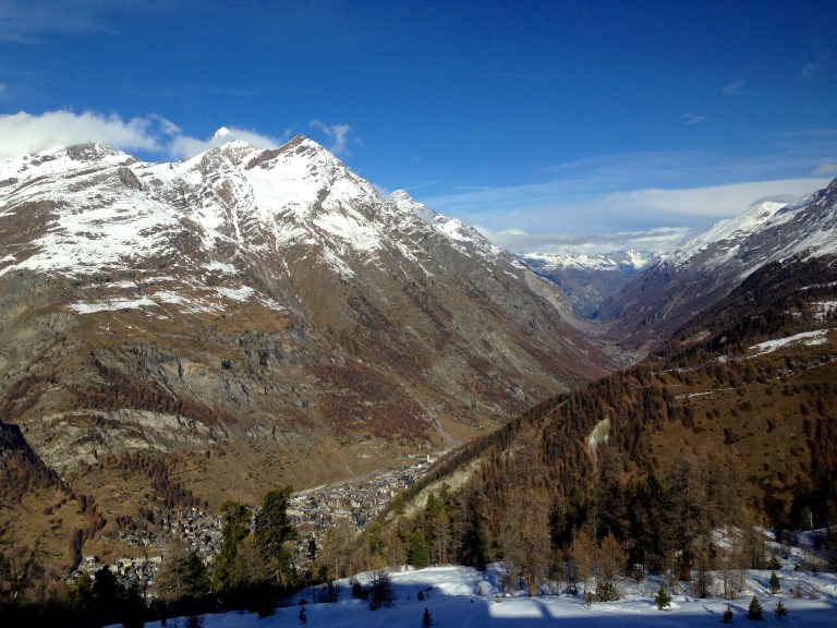 View from the train from Zermatt up to Gornergrat, Switzerland