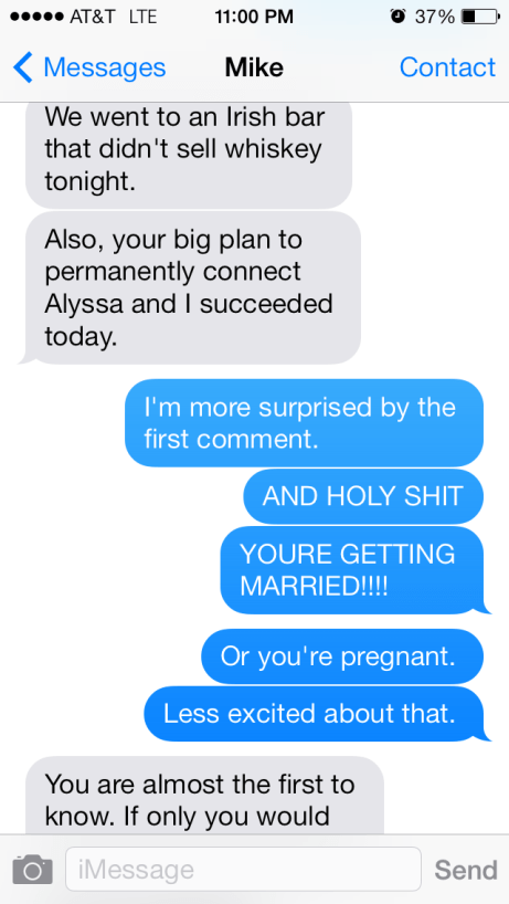 Yes, I was so excited I took a screen shot to capture the moment. Shoot, I guess his first name is Mike.