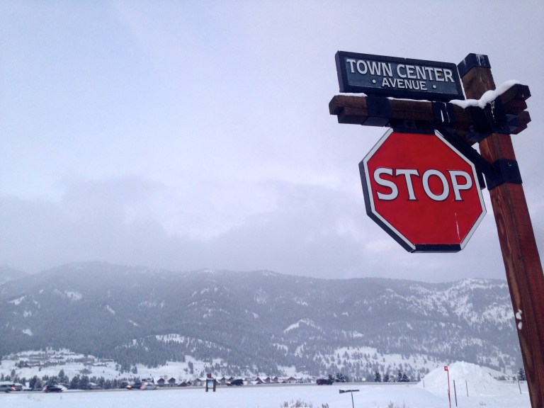 What town centers in Montana look like