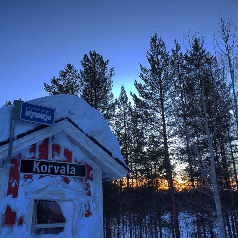 Korvala bus stop.