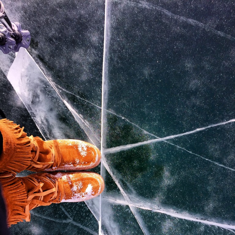 Standing on Lake Superior. I can still hear the ice talking. 