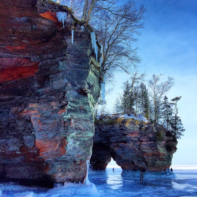 Ice caves on Lake Superior, WI