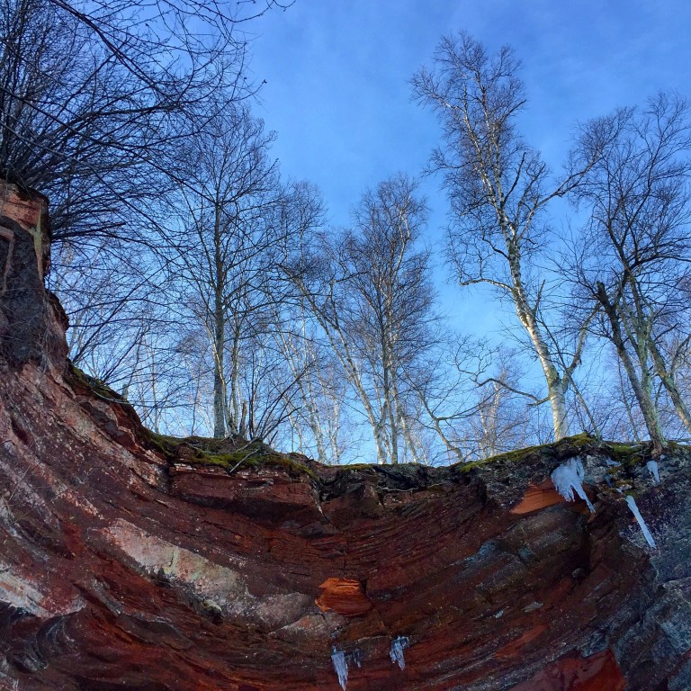 Bottom of the cave, looking up.