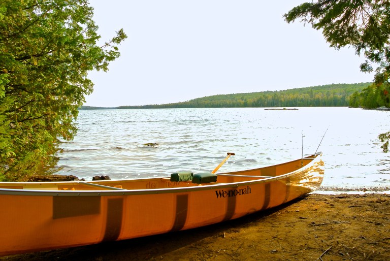 BWCA, the scene of the crime. I was bobbing by that rock, waaaaay out there.
